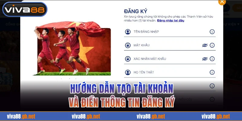Cách đăng ký tài khoản VIVA88